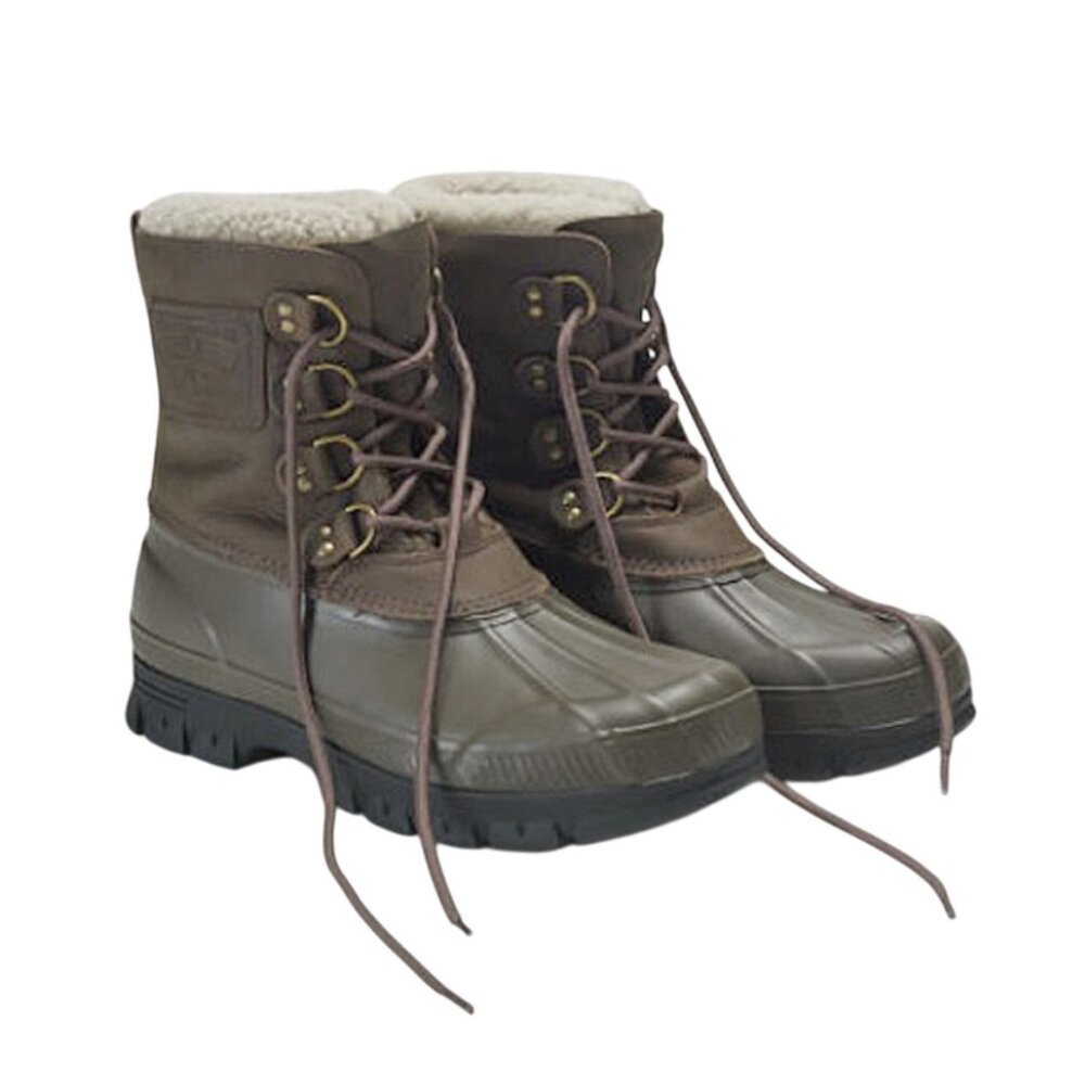NEW Polo Ralph Lauren Landen Duck Boots! 8  Brownish Gray  Shearling Cuff
